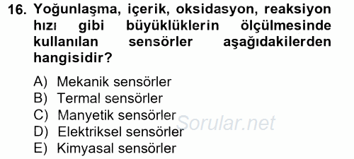 Isıtma Havalandırma ve Klima Sistemlerinde Enerji Ekonomisi 2013 - 2014 Tek Ders Sınavı 16.Soru