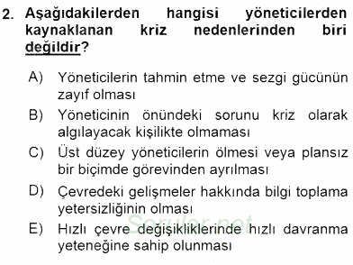 Stratejik İletişim 2015 - 2016 Dönem Sonu Sınavı 2.Soru