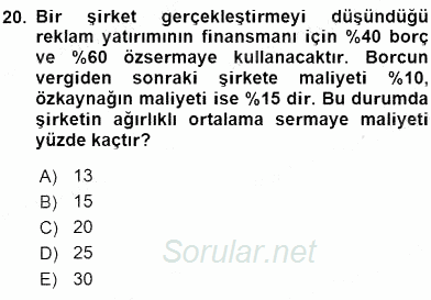 Stratejik İletişim 2015 - 2016 Dönem Sonu Sınavı 20.Soru