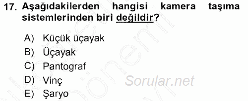 Radyo ve Televizyonda Ölçü Bakım 2015 - 2016 Dönem Sonu Sınavı 17.Soru