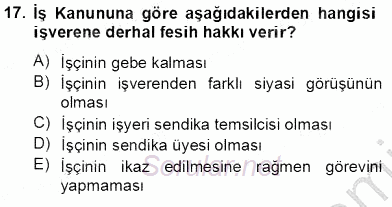 Hukukun Temel Kavramları 2 2013 - 2014 Tek Ders Sınavı 17.Soru