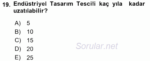 Dış Ticaretin Finansmanı ve Teşviki 2015 - 2016 Dönem Sonu Sınavı 19.Soru