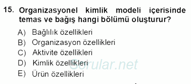 Spor Pazarlaması 2012 - 2013 Ara Sınavı 15.Soru