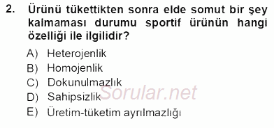 Spor Pazarlaması 2012 - 2013 Ara Sınavı 2.Soru