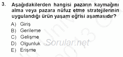 Spor Pazarlaması 2012 - 2013 Ara Sınavı 3.Soru