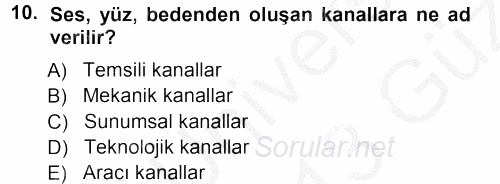 Perakendecilikte Müşteri İlişkileri Yönetimi 2012 - 2013 Ara Sınavı 10.Soru