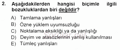 Mesleki Yazışmalar 2012 - 2013 Dönem Sonu Sınavı 2.Soru