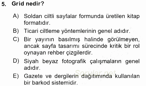 Halkla İlişkiler Uygulama Teknikleri 2015 - 2016 Ara Sınavı 5.Soru