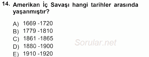 Karşılaştırmalı Siyasal Sistemler 2012 - 2013 Ara Sınavı 14.Soru
