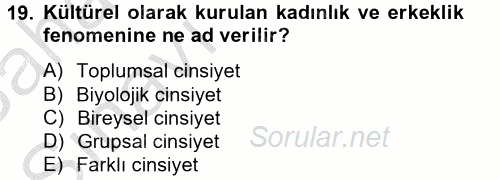 Etkili İletişim Teknikleri 2012 - 2013 Ara Sınavı 19.Soru