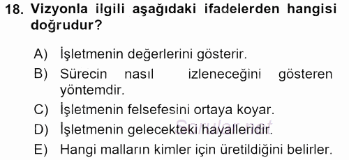 Kriz İletişimi Ve Yönetimi 2016 - 2017 Ara Sınavı 18.Soru