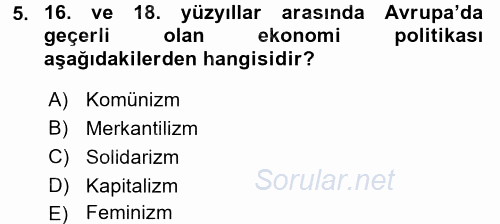 Amerikan Dış Politikası 2017 - 2018 Ara Sınavı 5.Soru