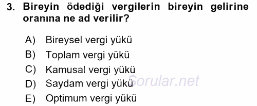 Türkiye Ekonomisi 2015 - 2016 Dönem Sonu Sınavı 3.Soru