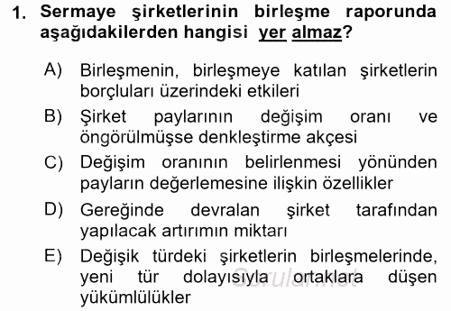 Muhasebe Uygulamaları 2017 - 2018 Dönem Sonu Sınavı 1.Soru