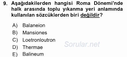 Turizm Sosyolojisi 2017 - 2018 Ara Sınavı 9.Soru
