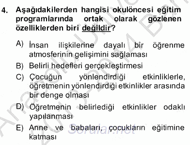 Görsel Sanatlar Eğitimi 2013 - 2014 Ara Sınavı 4.Soru