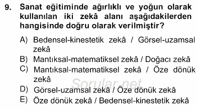 Görsel Sanatlar Eğitimi 2013 - 2014 Ara Sınavı 9.Soru