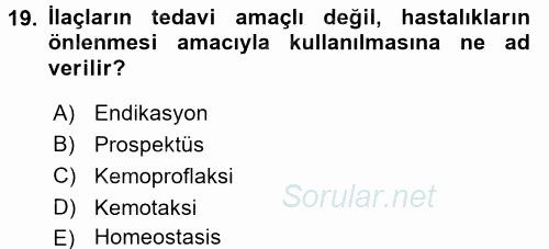 Aile Sağlığı 2017 - 2018 3 Ders Sınavı 19.Soru