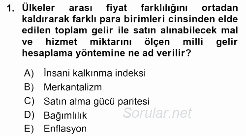 Gelişmekte Olan Ülkelerde Siyaset 2015 - 2016 Ara Sınavı 1.Soru