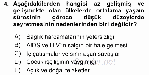 Gelişmekte Olan Ülkelerde Siyaset 2015 - 2016 Ara Sınavı 4.Soru