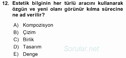 Bilgisayar Destekli Temel Tasarım 2015 - 2016 Ara Sınavı 12.Soru