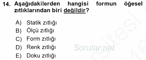 Bilgisayar Destekli Temel Tasarım 2015 - 2016 Ara Sınavı 14.Soru