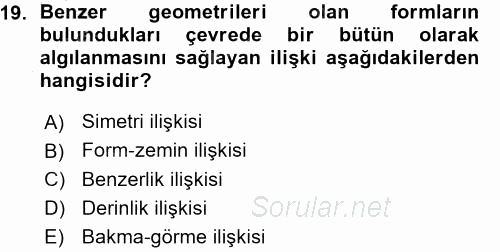 Bilgisayar Destekli Temel Tasarım 2015 - 2016 Ara Sınavı 19.Soru