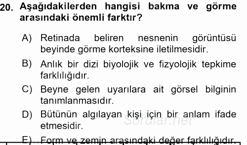 Bilgisayar Destekli Temel Tasarım 2015 - 2016 Ara Sınavı 20.Soru