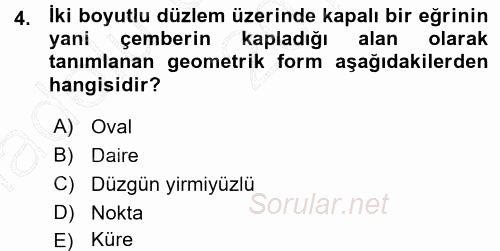 Bilgisayar Destekli Temel Tasarım 2015 - 2016 Ara Sınavı 4.Soru
