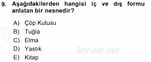 Bilgisayar Destekli Temel Tasarım 2015 - 2016 Ara Sınavı 9.Soru