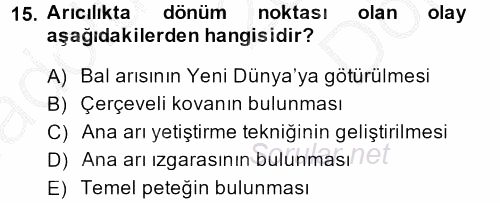 Hayvan Yetiştirme 2014 - 2015 Dönem Sonu Sınavı 15.Soru