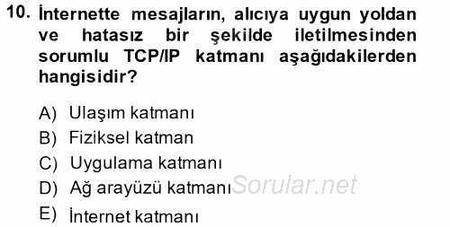 Elektronik Ticaret 2013 - 2014 Ara Sınavı 10.Soru