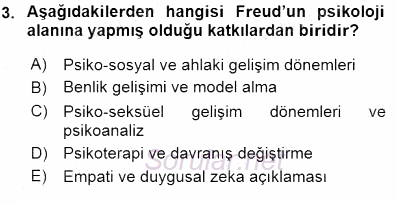 Erken Çocukluk Döneminde Gelişim 1 2015 - 2016 Dönem Sonu Sınavı 3.Soru