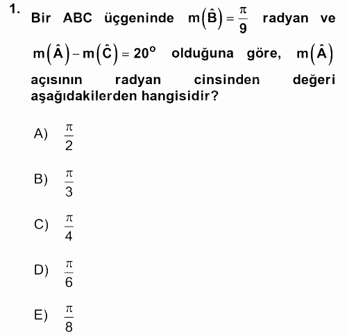 Coğrafi Bilgi Sistemleri İçin Temel Geometri 2017 - 2018 Dönem Sonu Sınavı 1.Soru