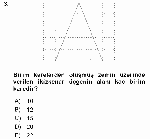 Coğrafi Bilgi Sistemleri İçin Temel Geometri 2017 - 2018 Dönem Sonu Sınavı 3.Soru