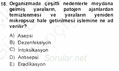 Veteriner Hizmetleri Mevzuatı ve Etik 2014 - 2015 Ara Sınavı 18.Soru