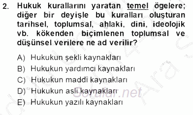Veteriner Hizmetleri Mevzuatı ve Etik 2014 - 2015 Ara Sınavı 2.Soru