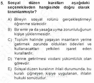 Veteriner Hizmetleri Mevzuatı ve Etik 2014 - 2015 Ara Sınavı 5.Soru