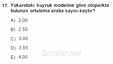 Yöneylem Araştırması 2 2014 - 2015 Dönem Sonu Sınavı 17.Soru