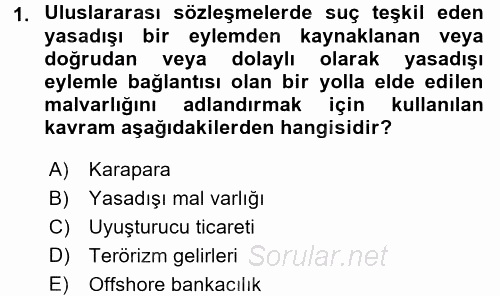 Suç Önleme Modelleri 2016 - 2017 Dönem Sonu Sınavı 1.Soru