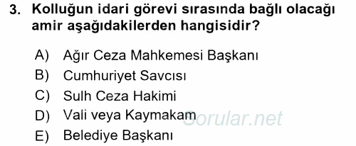 Suç Önleme Modelleri 2016 - 2017 Dönem Sonu Sınavı 3.Soru