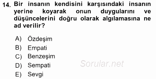 Halkla İlişkiler Ve İletişim 2017 - 2018 3 Ders Sınavı 14.Soru