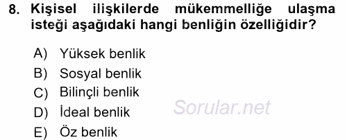 Halkla İlişkiler Ve İletişim 2017 - 2018 3 Ders Sınavı 8.Soru