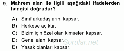 Halkla İlişkiler Ve İletişim 2017 - 2018 3 Ders Sınavı 9.Soru