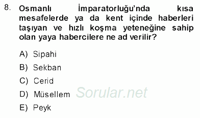 Toplum ve İletişim 2013 - 2014 Ara Sınavı 8.Soru