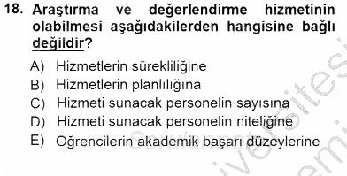 Rehberlik 2012 - 2013 Dönem Sonu Sınavı 18.Soru