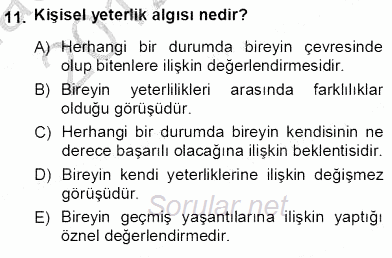 Çocuk Ruh Sağlığı 2012 - 2013 Ara Sınavı 11.Soru