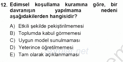 Çocuk Ruh Sağlığı 2012 - 2013 Ara Sınavı 12.Soru