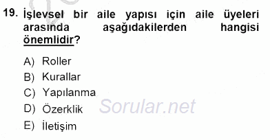Çocuk Ruh Sağlığı 2012 - 2013 Ara Sınavı 19.Soru