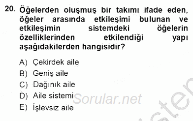 Çocuk Ruh Sağlığı 2012 - 2013 Ara Sınavı 20.Soru